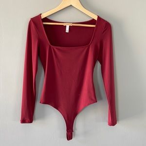 Keith Maroon Bodysuit